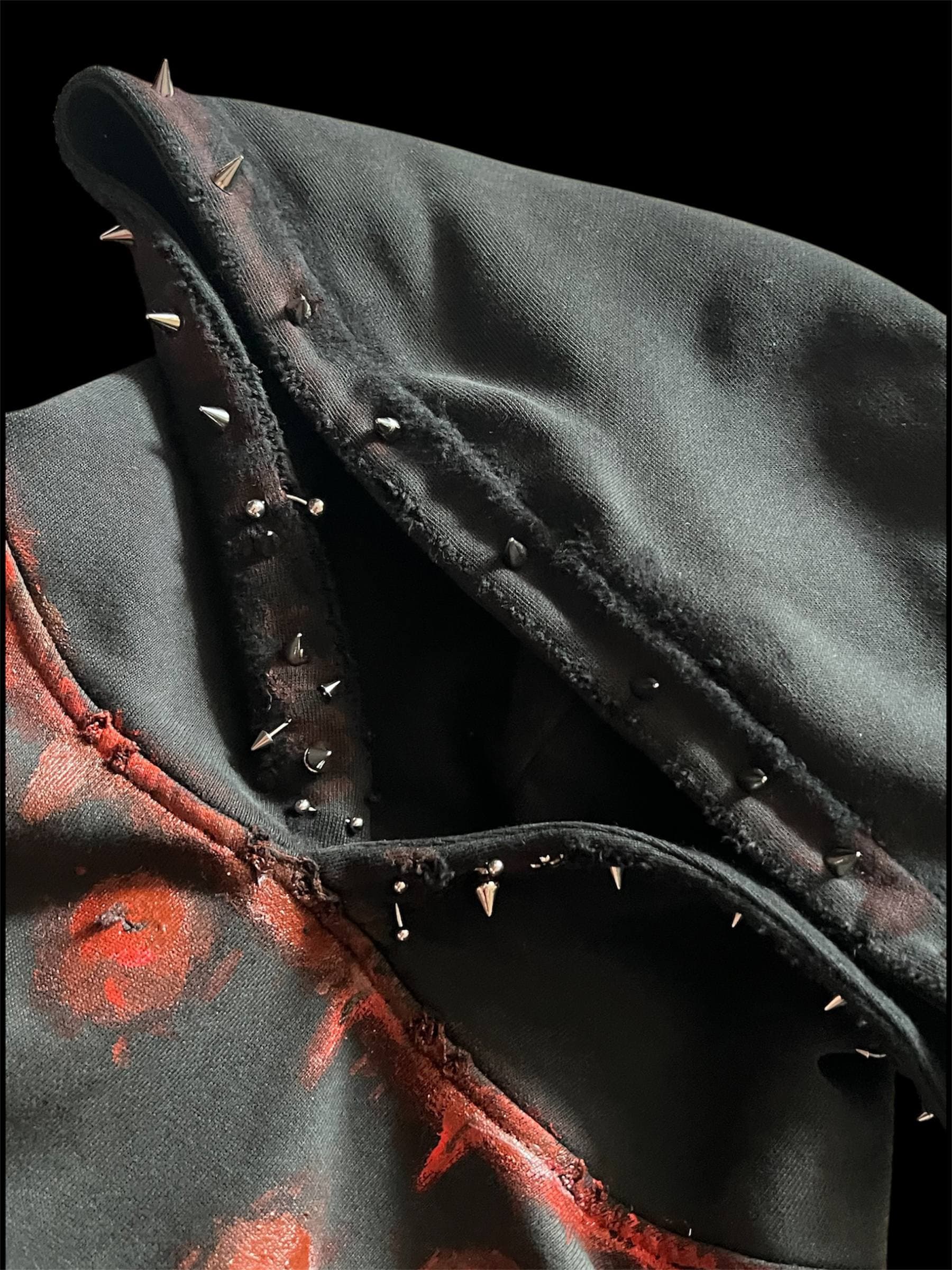 blood distressed hoodie вид 2